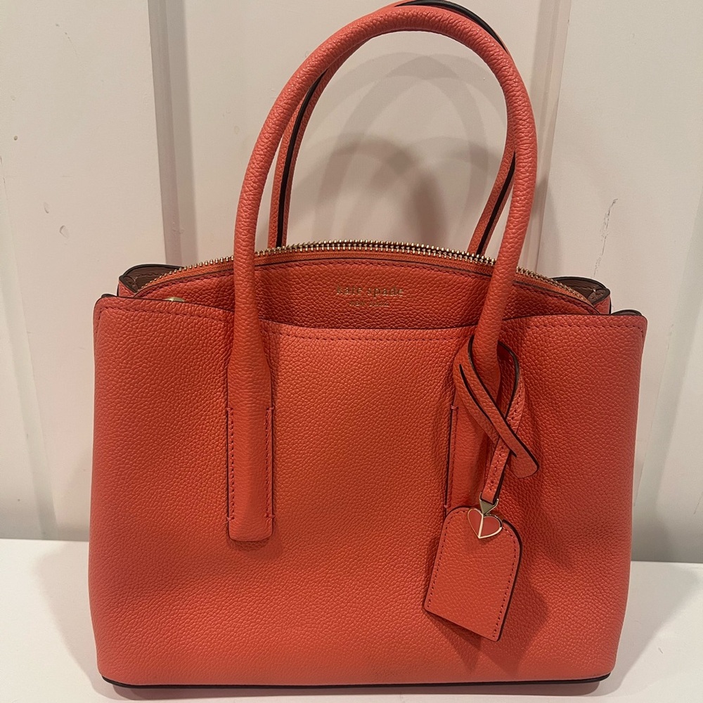 Kate Spade Margaux Pebbled Leather Medium Satchel LYCHEE